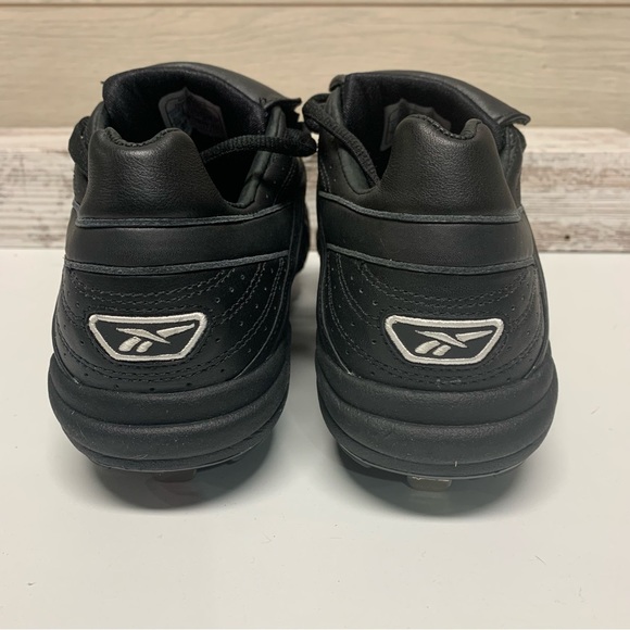 REEBOK RB209 KTS MID METAL STEEL BASEBALL CLEATS BLACK NEW MENS - Picture 4 of 6